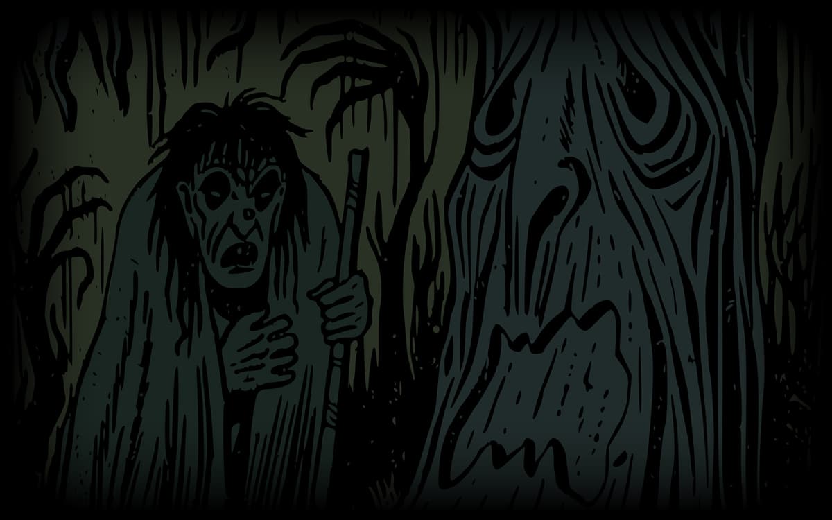 Witch and tree