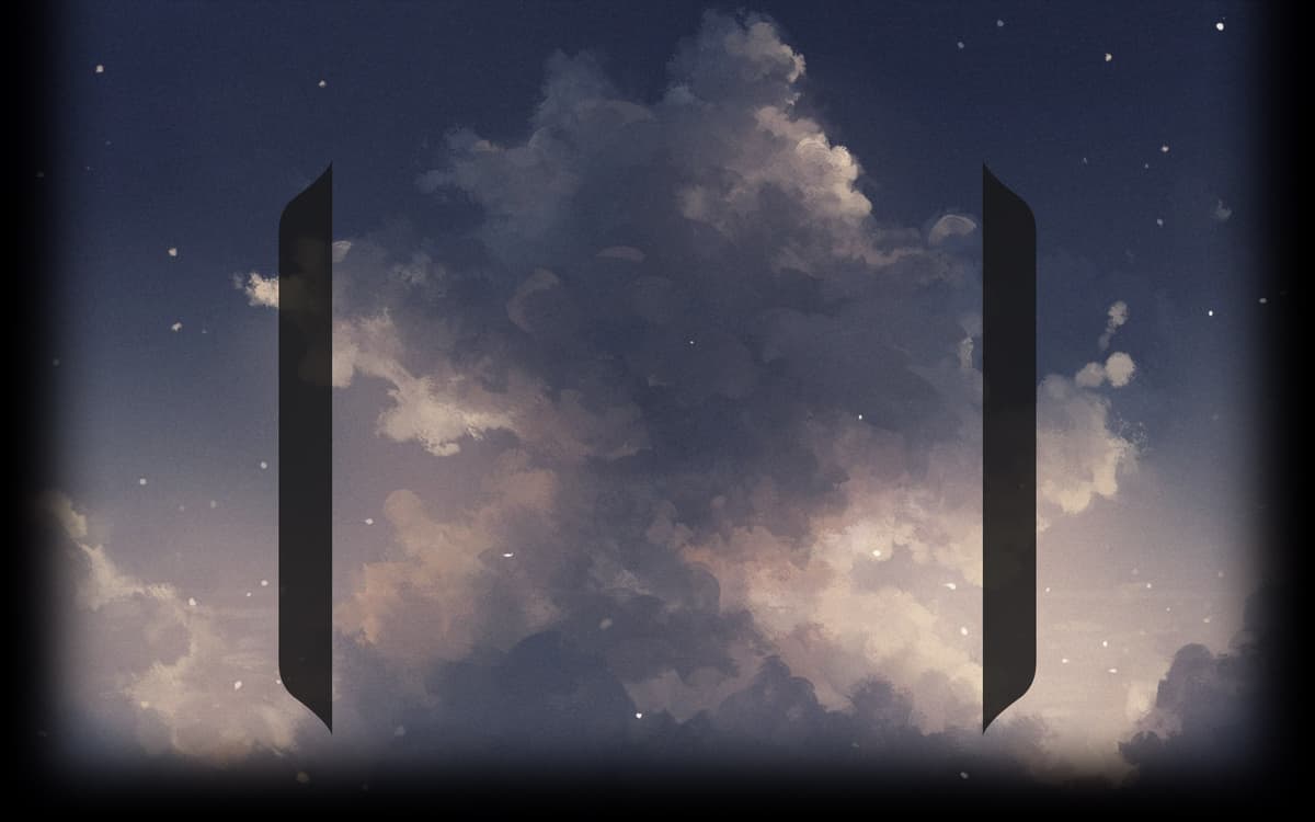 Drawn clouds