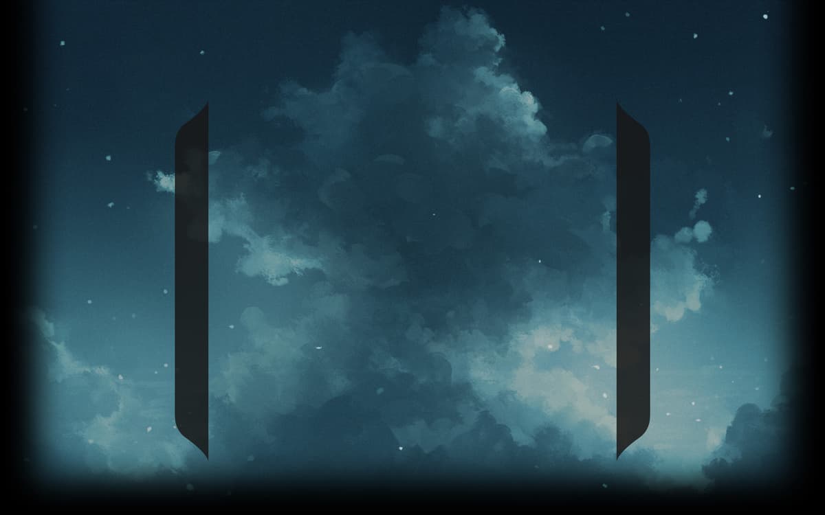 Drawn blue clouds