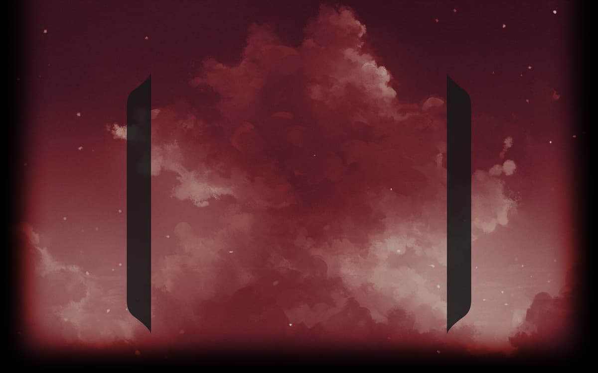 Drawn red clouds