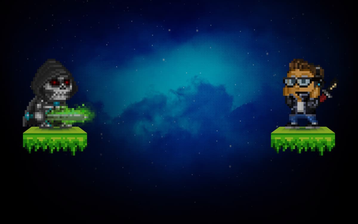 Pixel Worlds - Midnightwalker and Jake