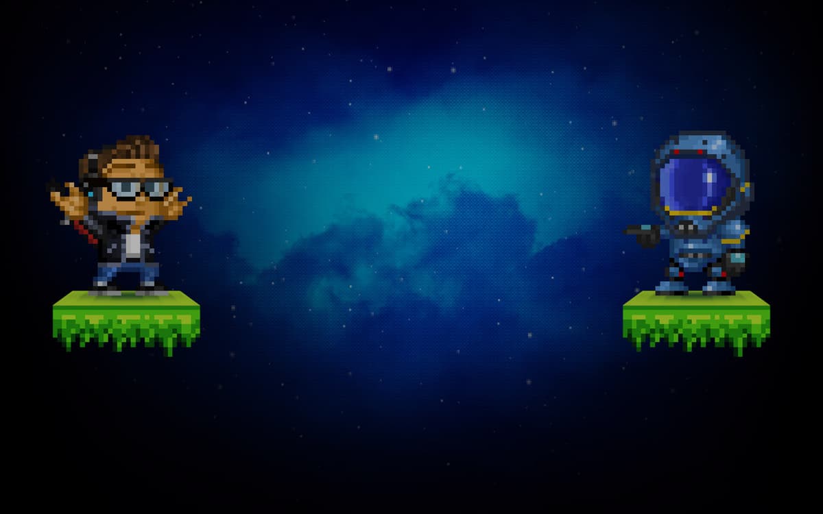 Pixel Worlds - Jake and Commander K