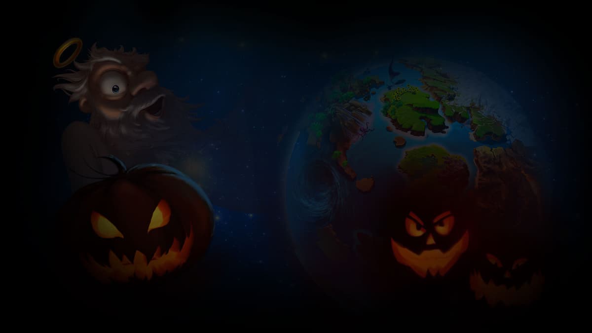 Doodle God Halloween Background