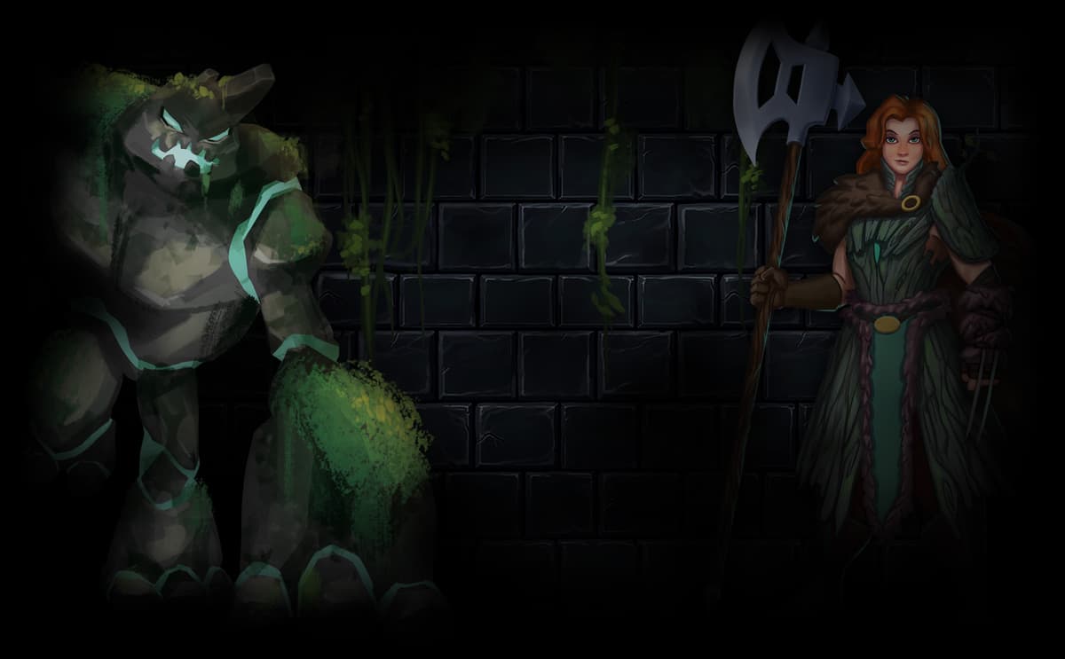 Moss Golem vs. Warden