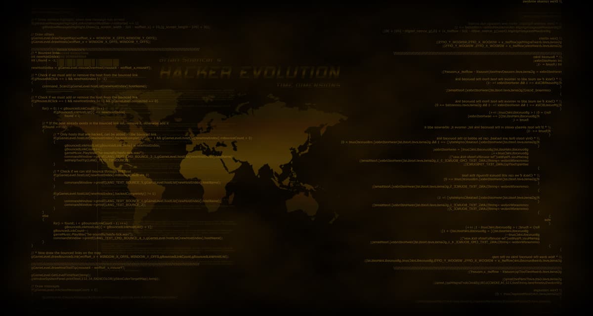 Hacker Evolution - SOURCECODE