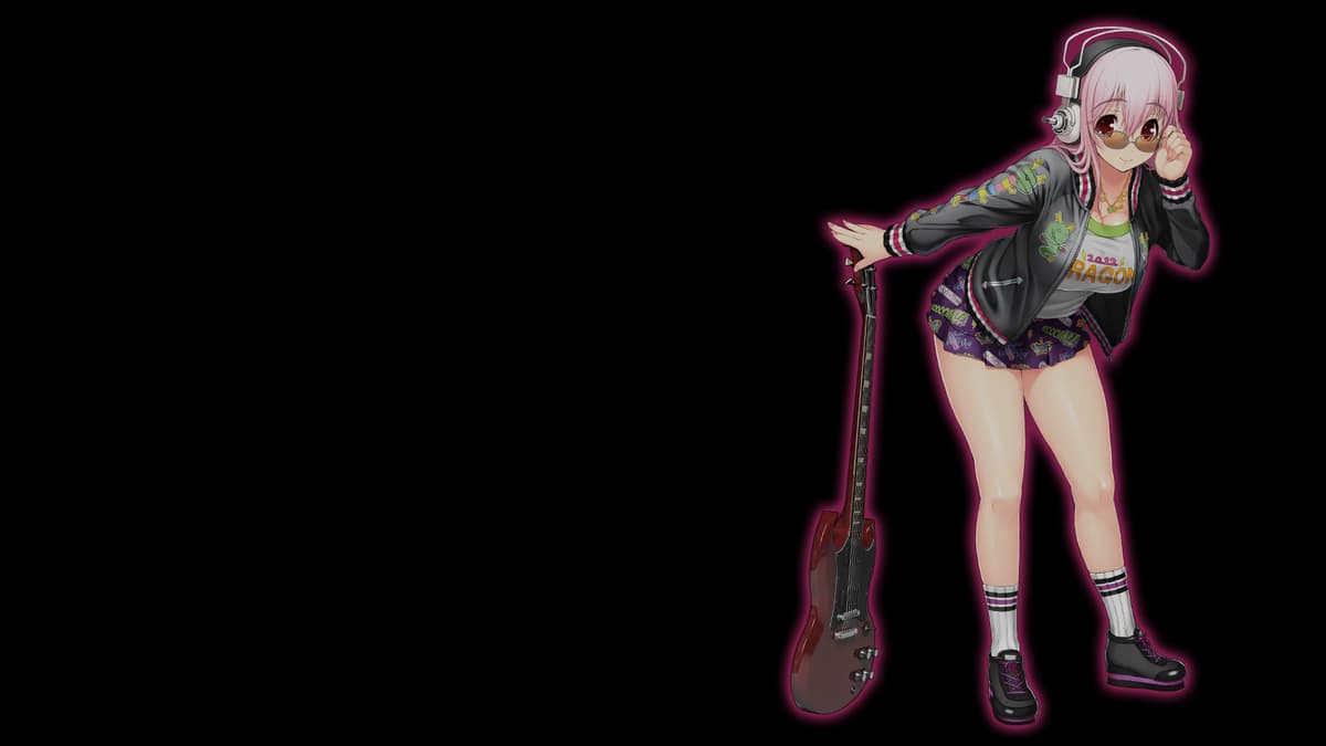 Super Sonico with her guitar