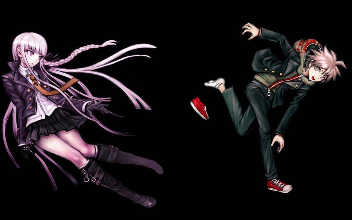 Kyoko Kirigiri and Makoto Naegi