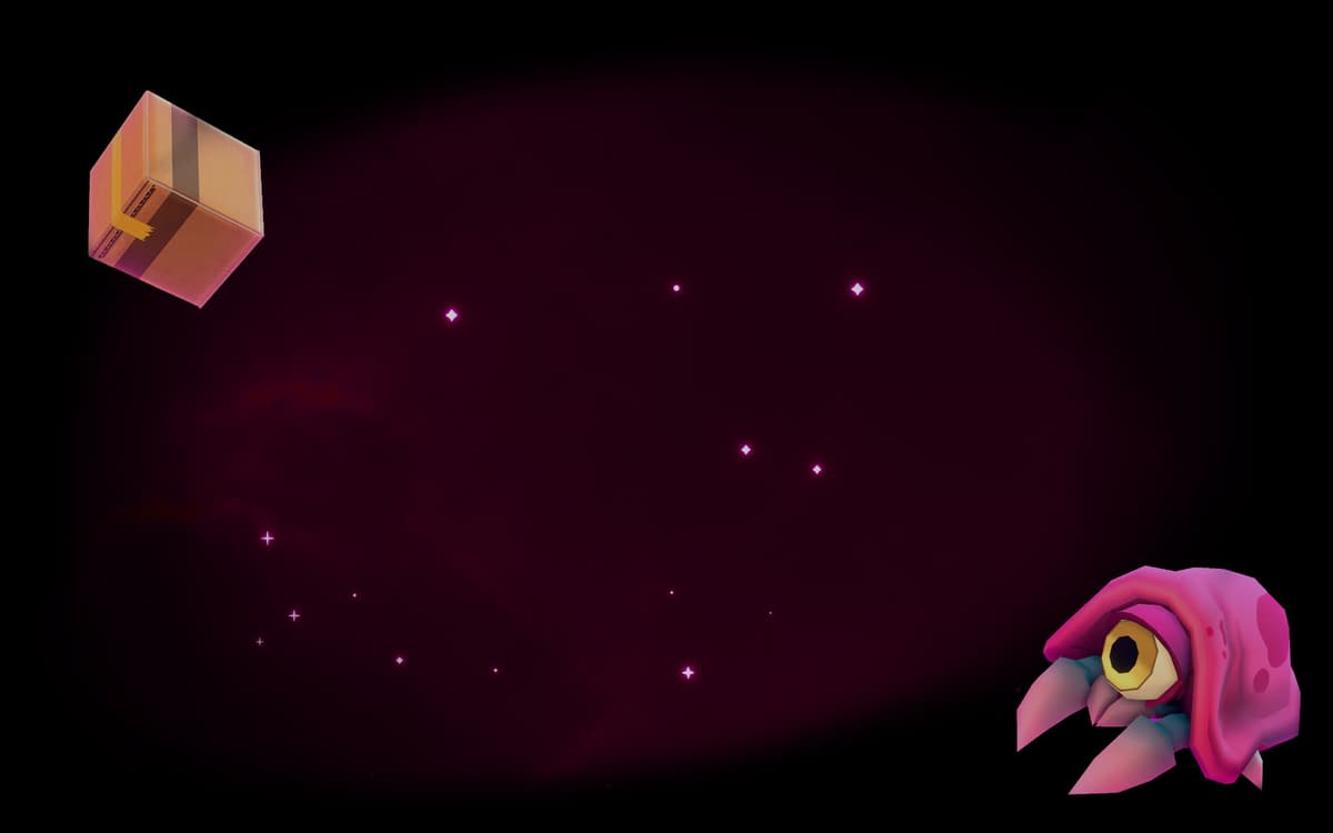 Box and Alien Background