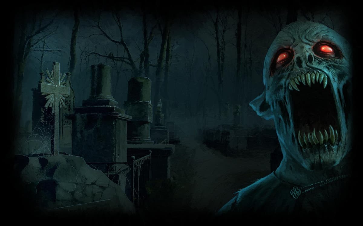 Demon in the graveyard