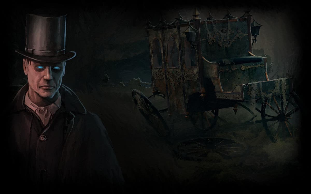 The ghost of the coachman is guarding the cab