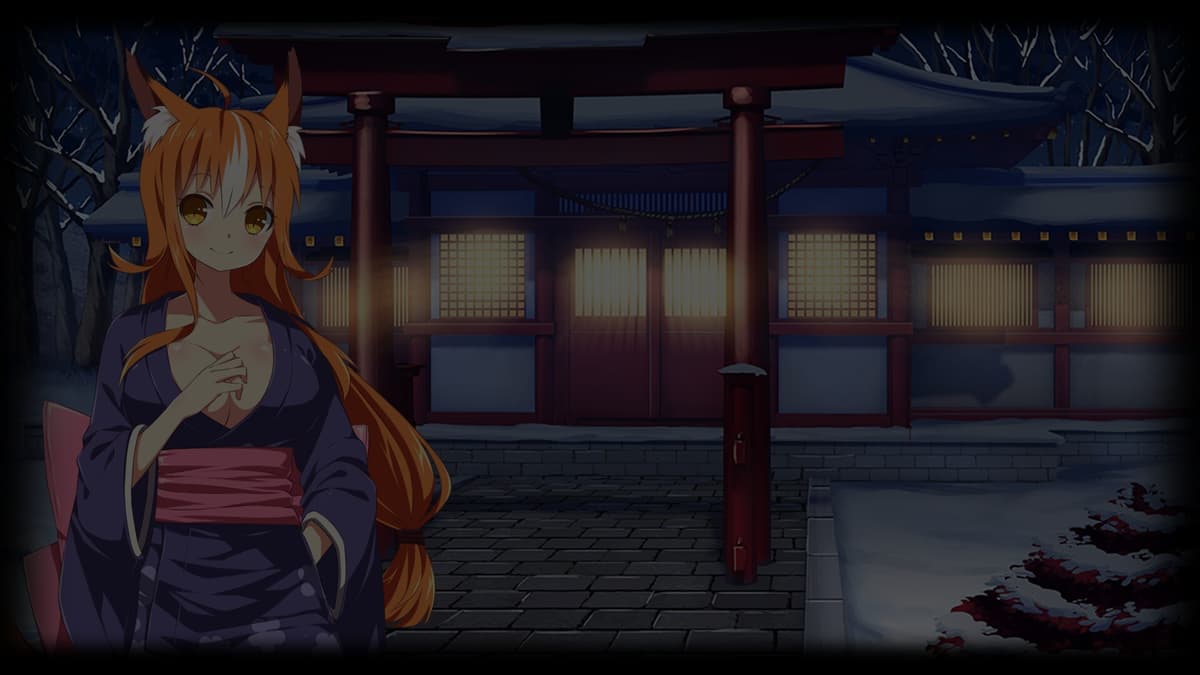 Mischievous Fox Girl Background