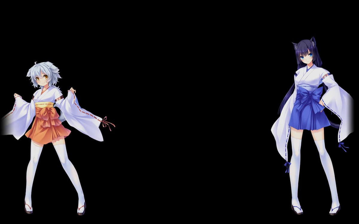 Magical creatures Aoi and Tsubaki