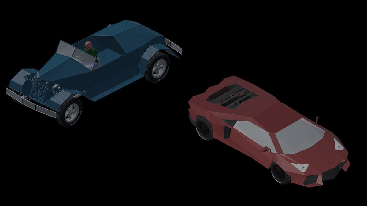 Roadster and Lamborghini
