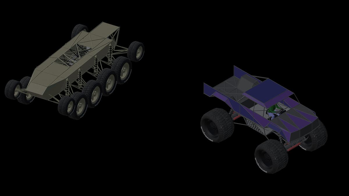 Tank and Monster Truck