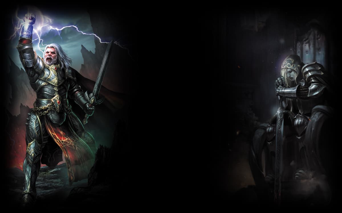 Low Magic Mage and Drow Warrior