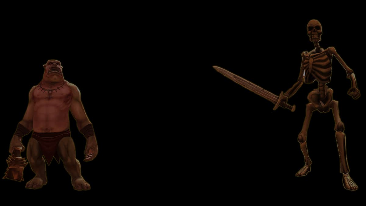 Skeleton and orge