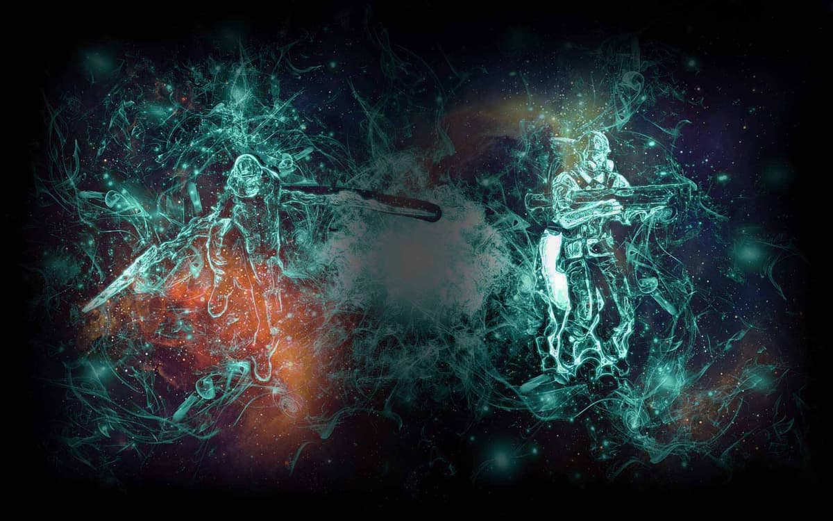 Teal background