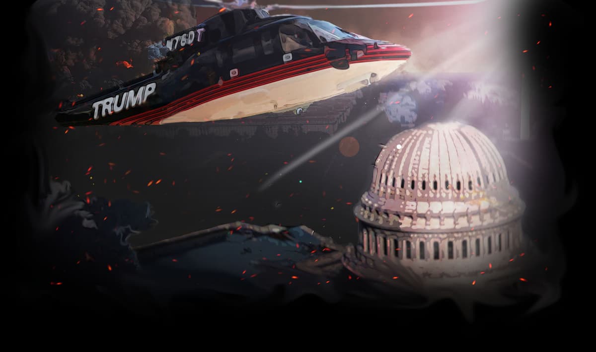 Trump's Chopper Over D.C. (Profile Background)