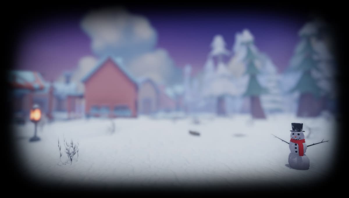 The snowy village
