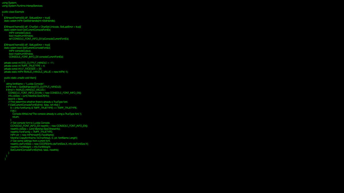 ConsoleApplication (Profile Background)