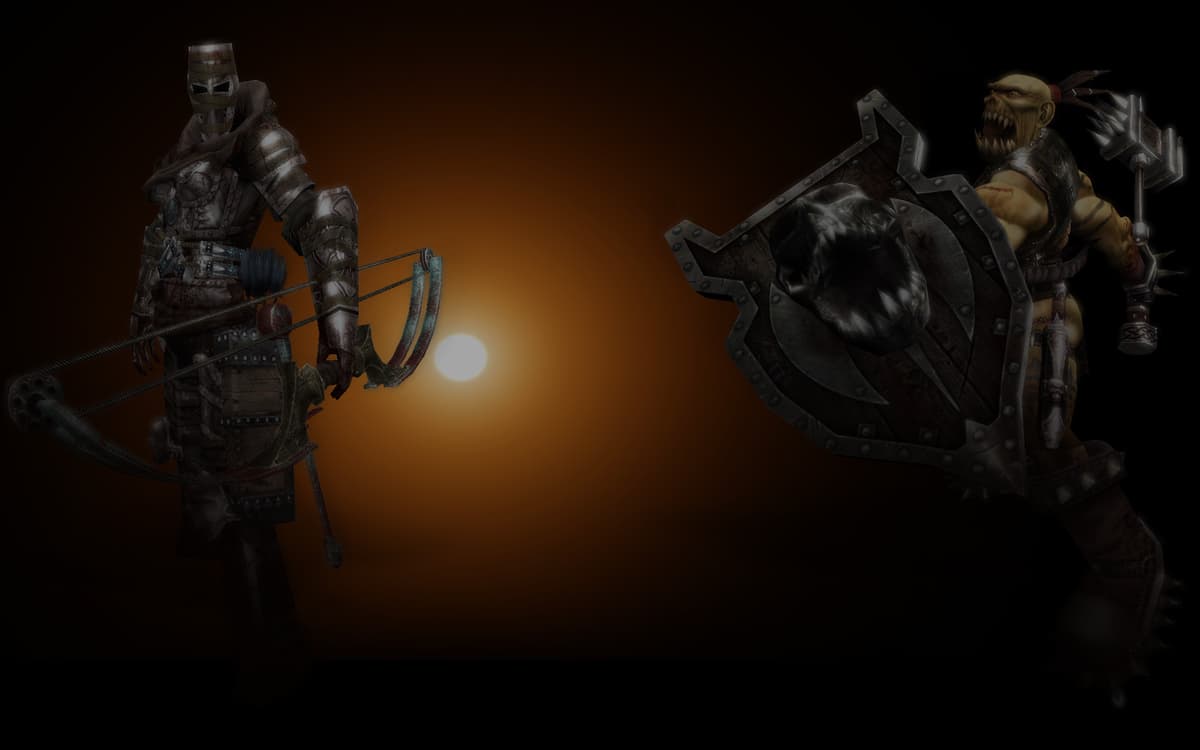 Dark Assassin and Orc