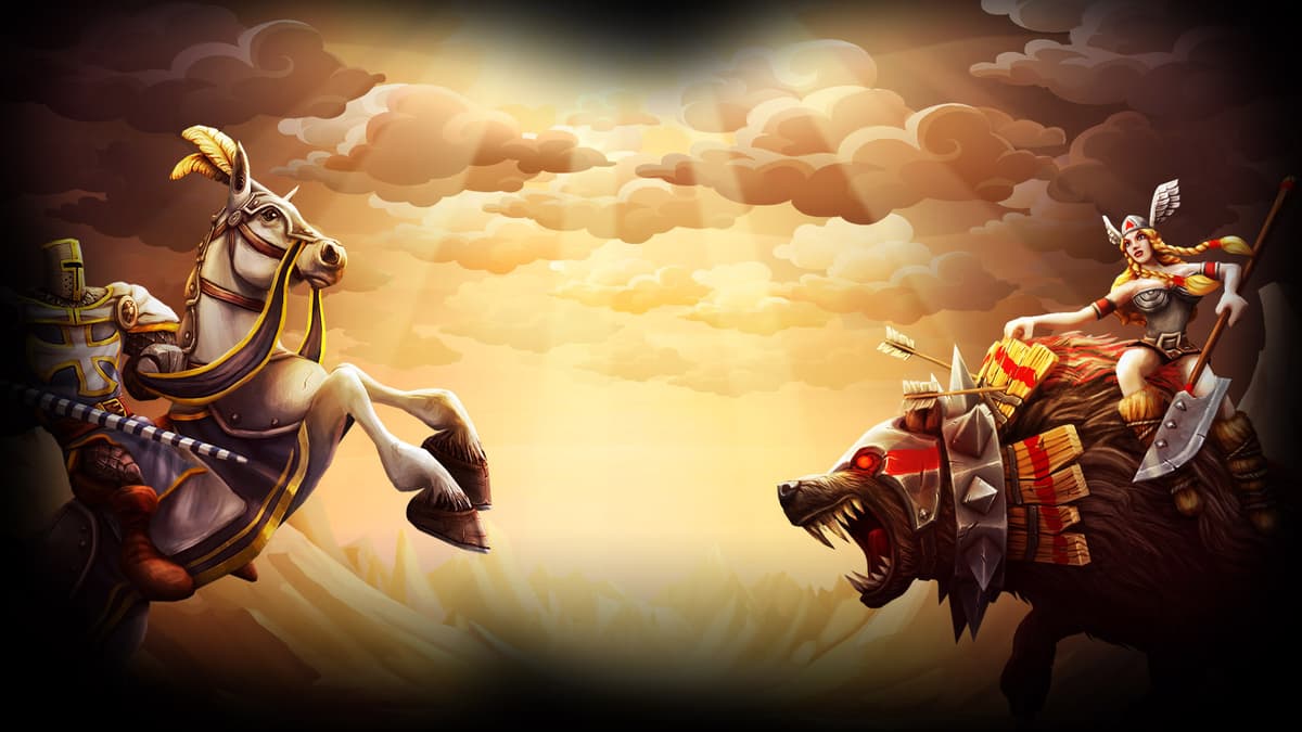 Mounted Knight vs. Bear Rider