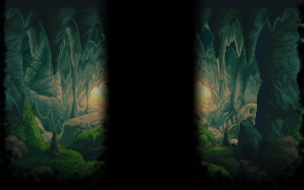Watery cave