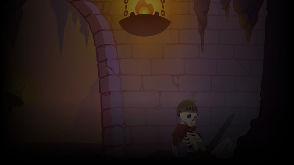 Fallen Skeleton in Dungeon