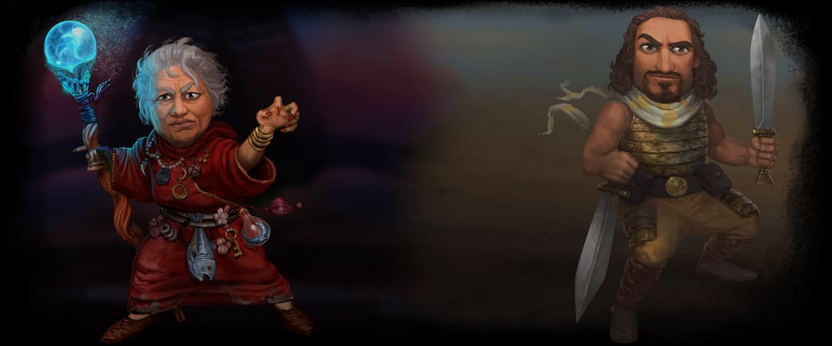 "Rollers" Swordsman & Crone