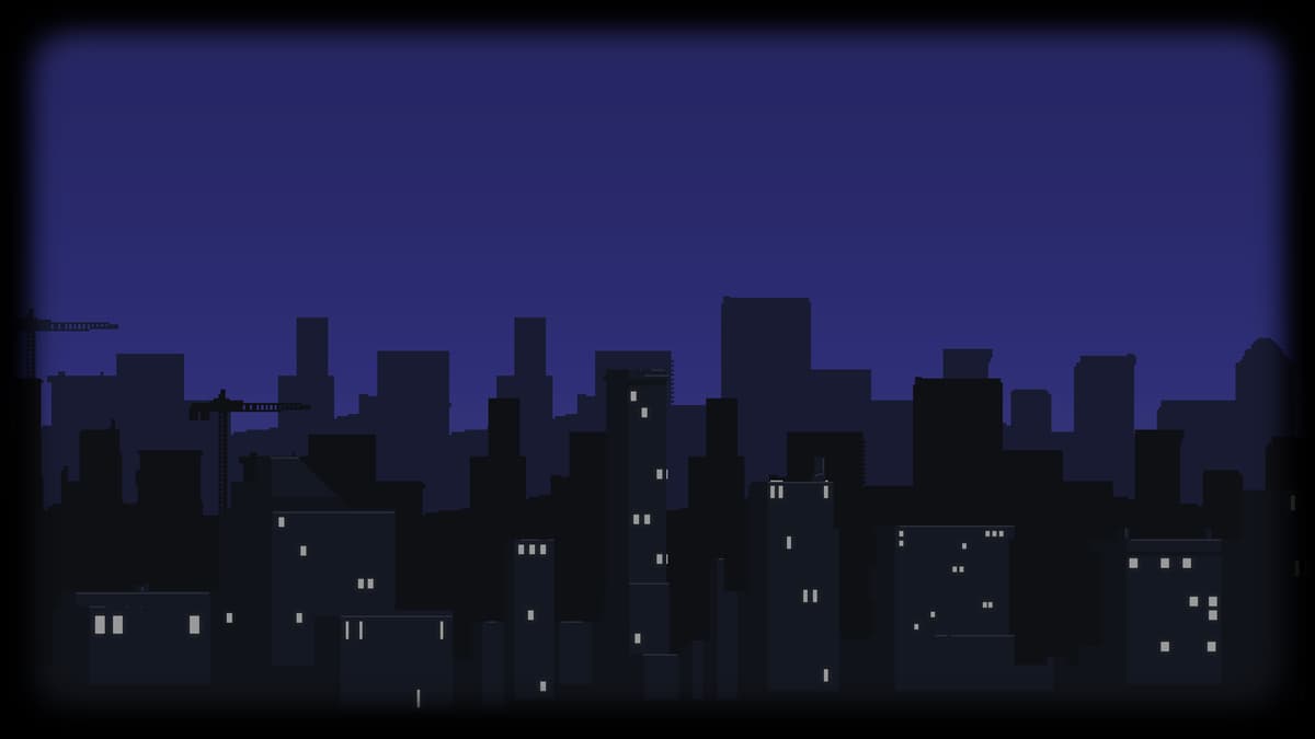 At night