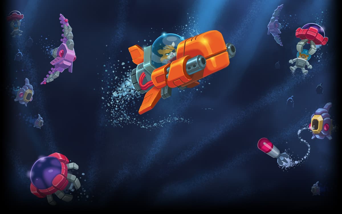 Aqua Kitty - Main Background Art