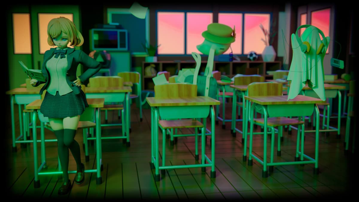 School ghosts green