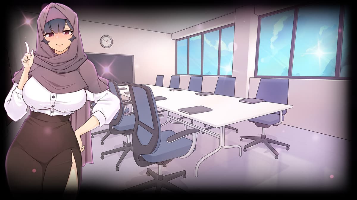Areesha in the conference room