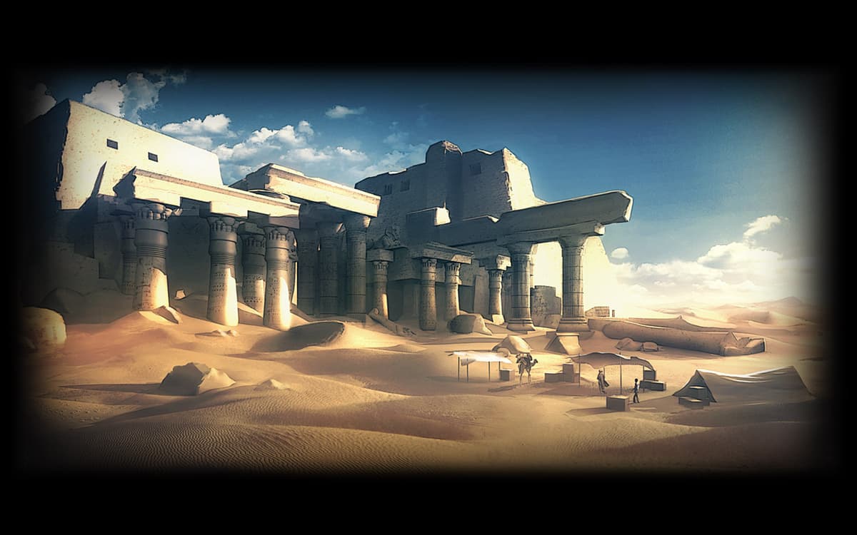 Egyptian Temple Background