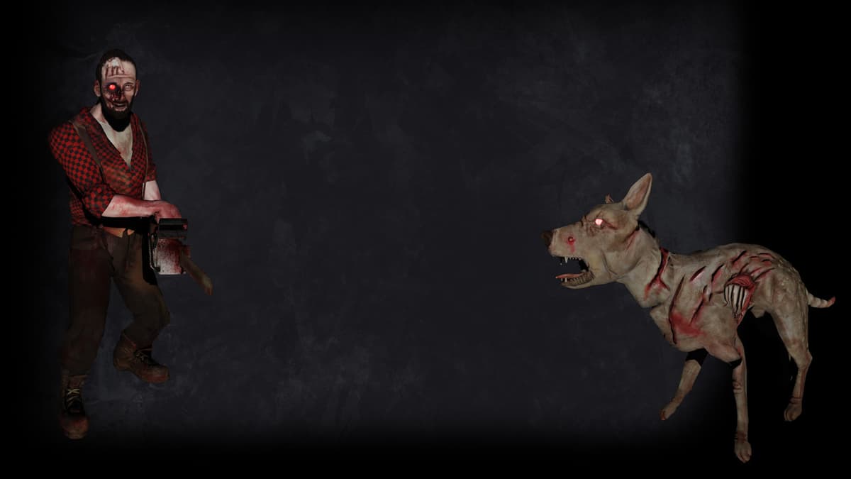 Infected Tree Cutter and Zombie Dog