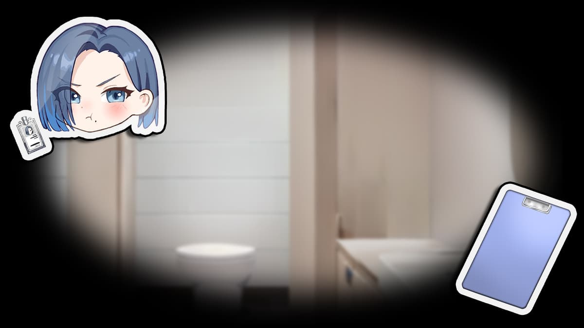 Employee in toilet