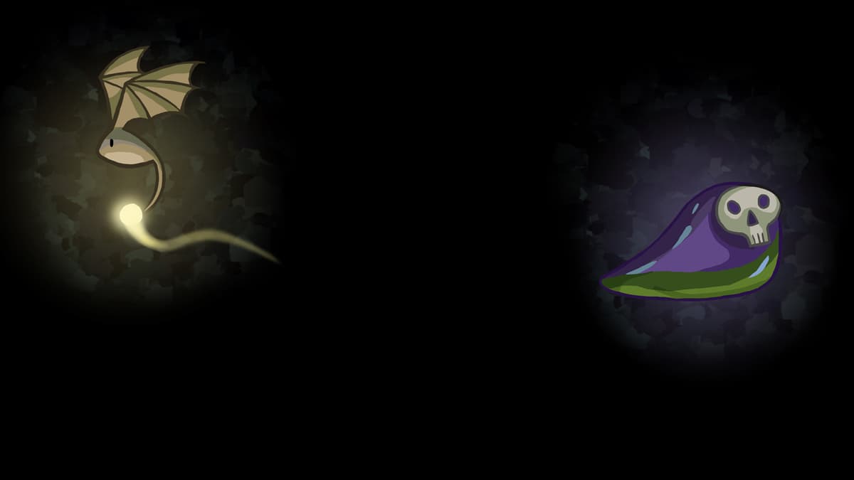 Glow Bat & Oil Slime