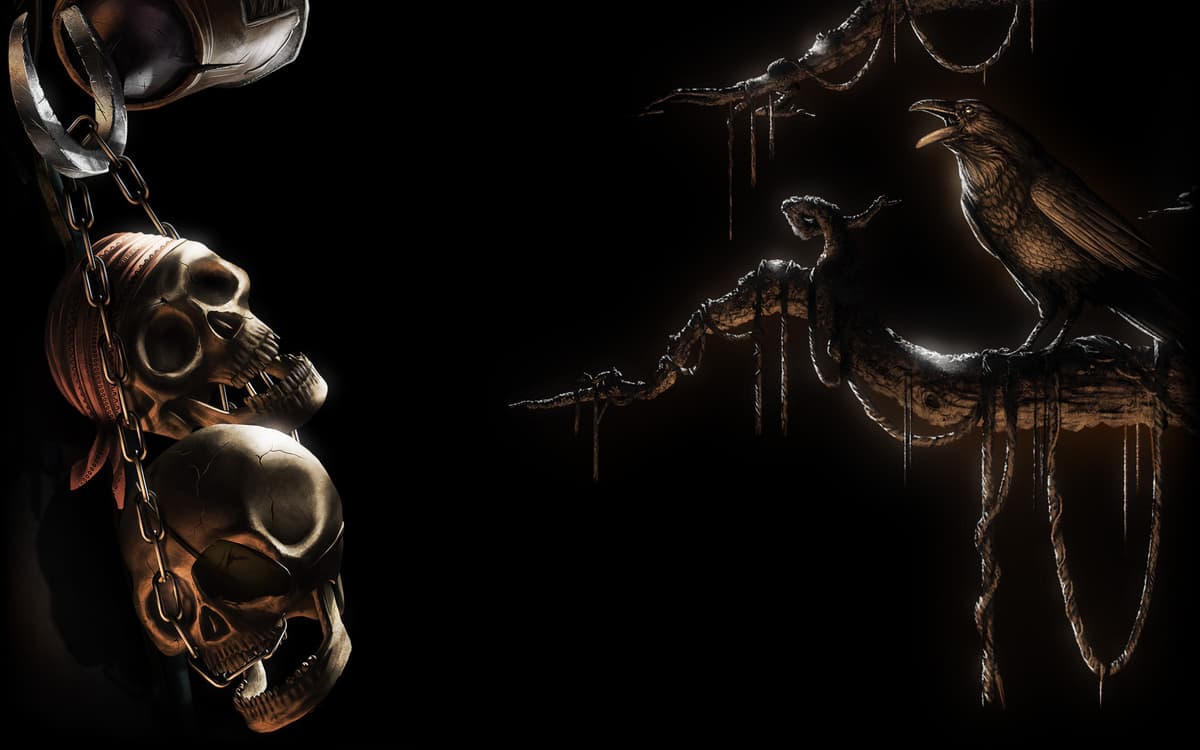 Raven and Skulls