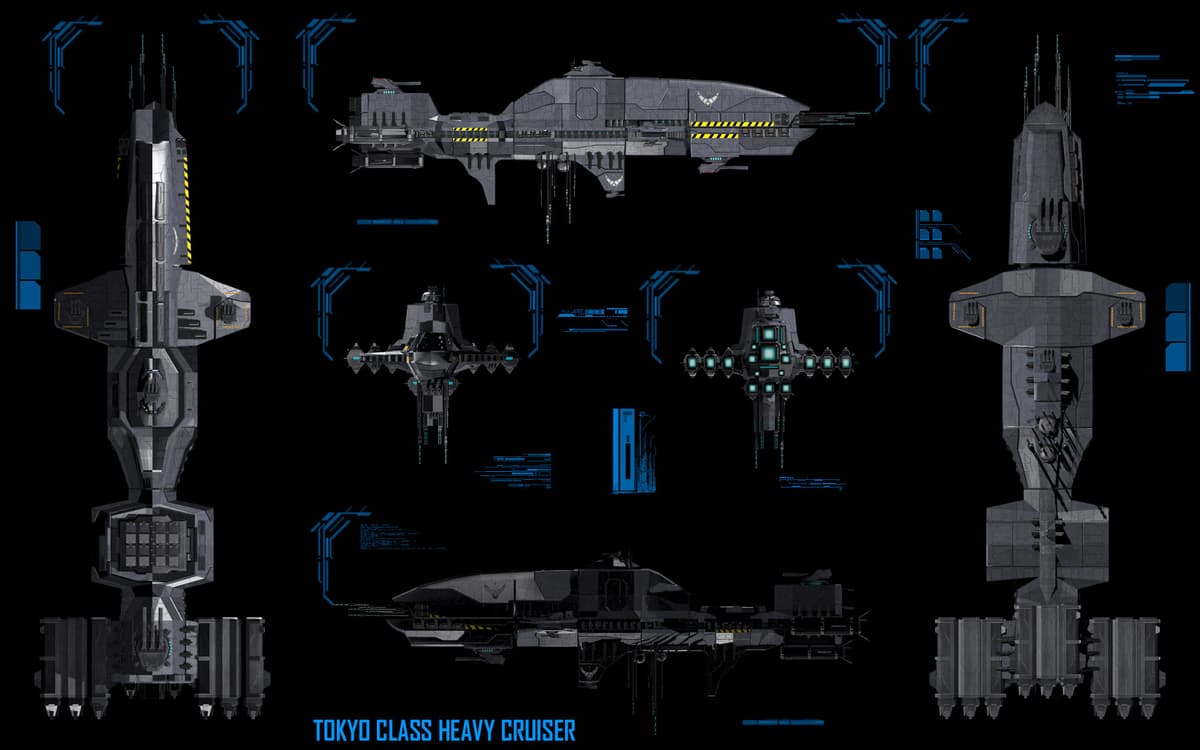 USF Tokyo Class Heavy Cruiser (Profile Background)