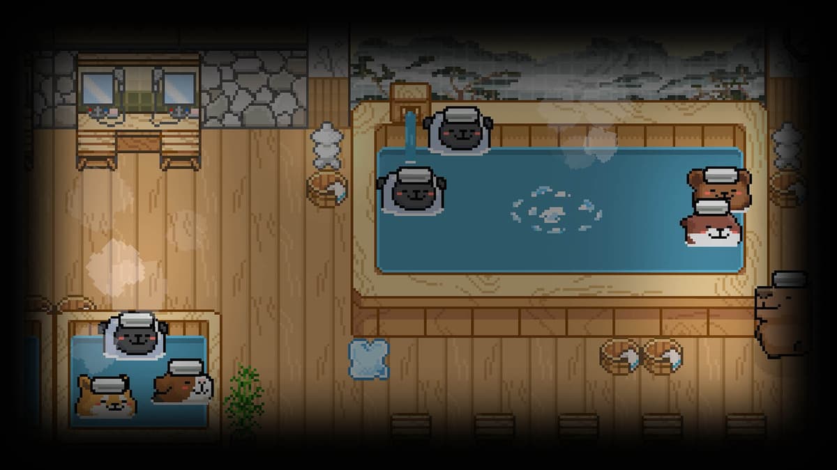 Wood-themed bath