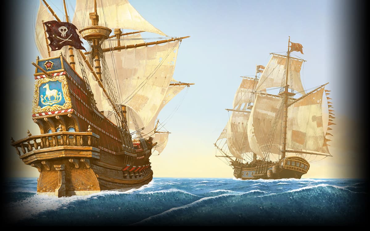 Pirate approaching his prize
