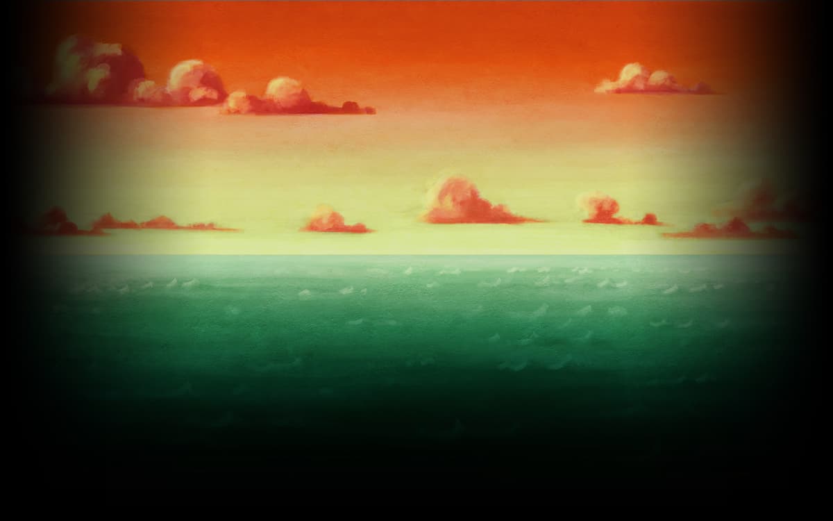Sunset over the ocean