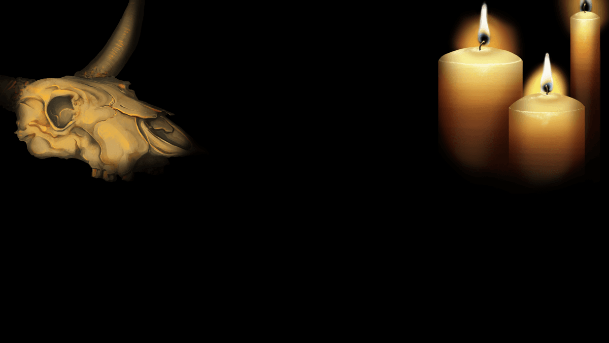 Candle Lit Skull