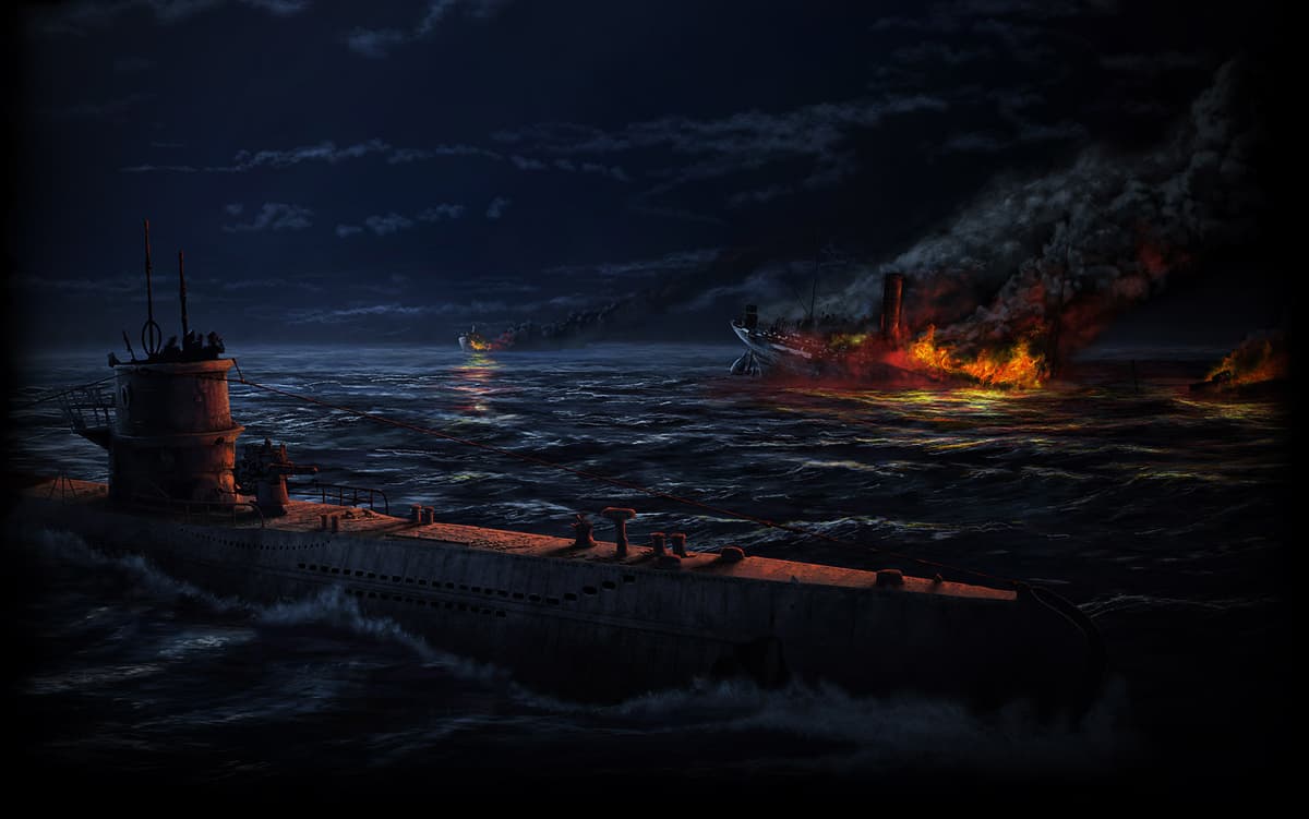 Submarine by night