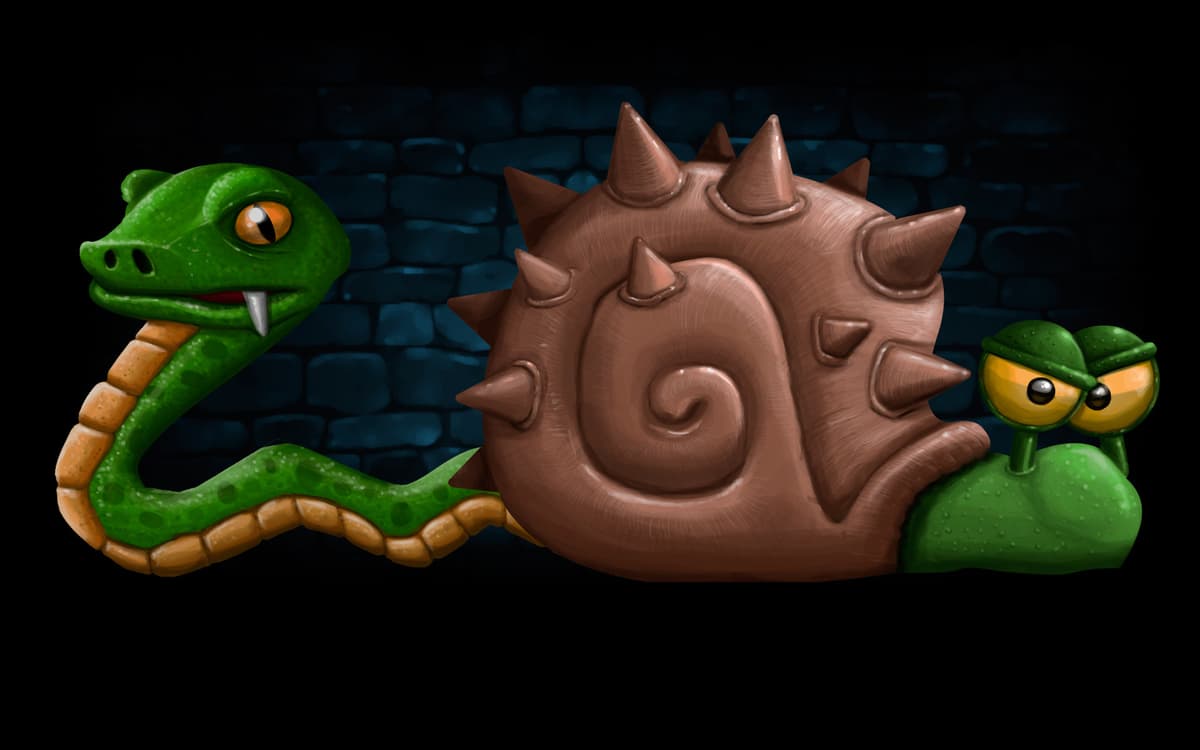 Snail and snake