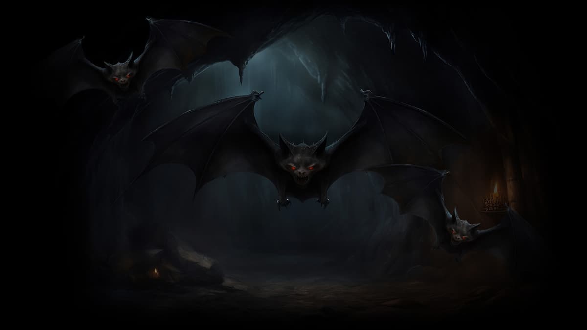 Bat in cave