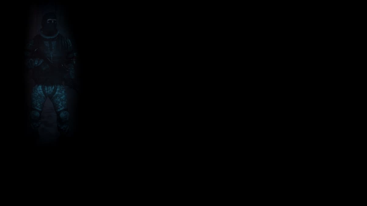 Soldier in the dark