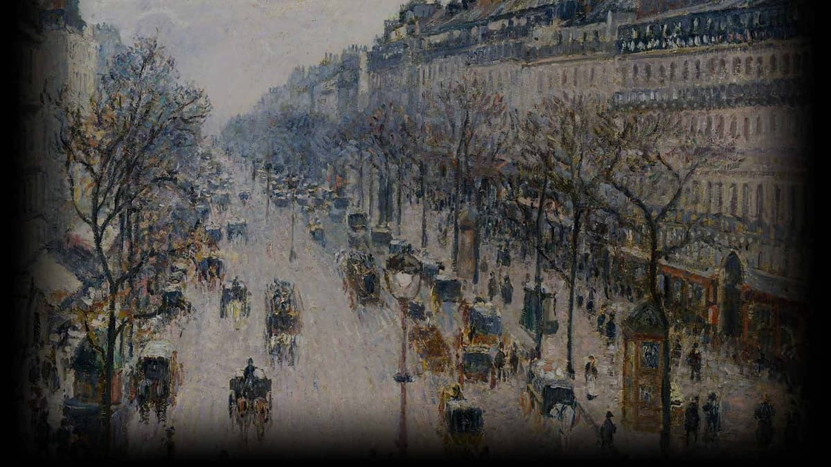 The Boulevard Montmartre on a Winter Morning