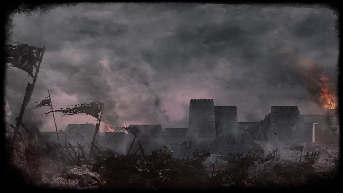 The ruins of a destroyed city