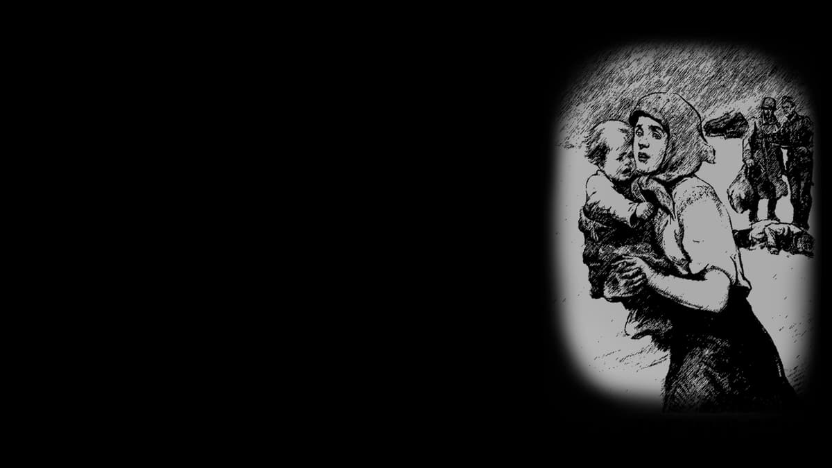 woman running from war